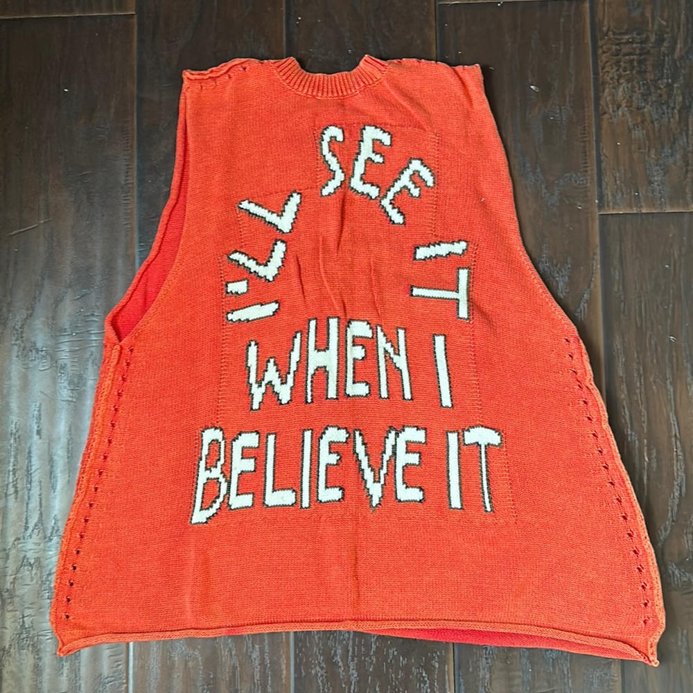 Wild fox knit, tank top size small.
